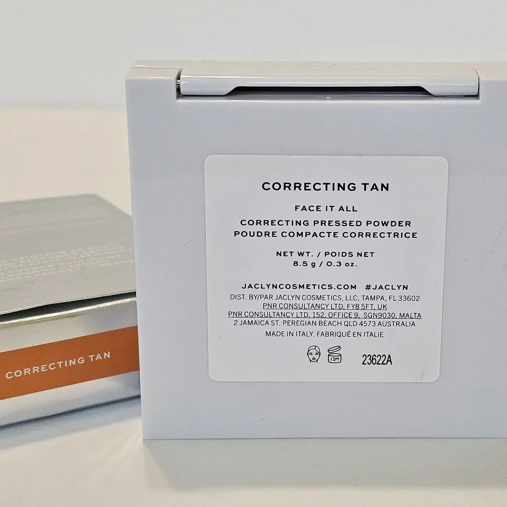 Jaclyn Cosmetic Face It All Correcting Pressed Powder Correcting TAN -‎ New